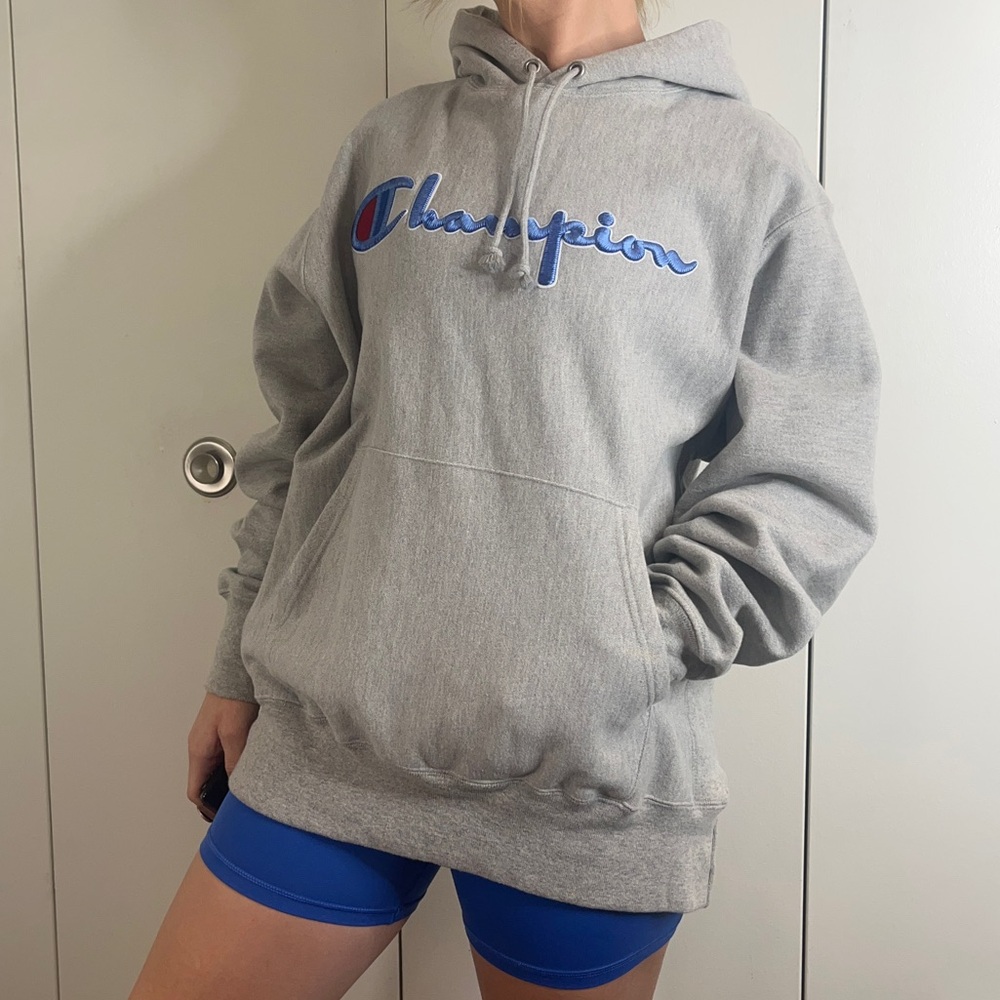 Champion reverse weave heather gray hoodie